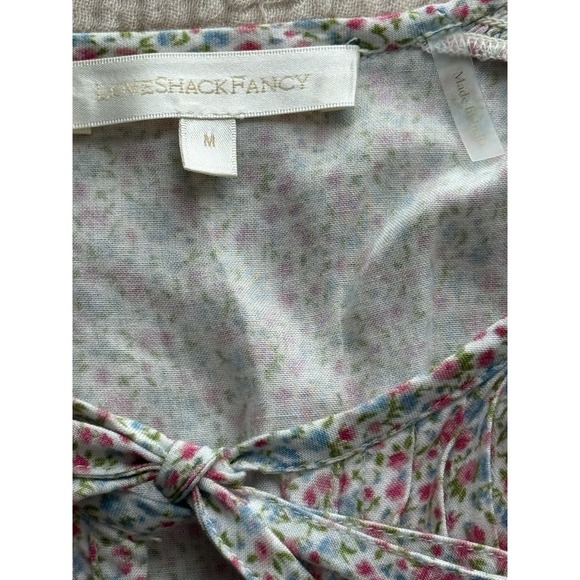 LoveShackFancy Toto Dress Size Medium In Confetti Mix Pink Floral Smocked Ruffle - Picture 7 of 8